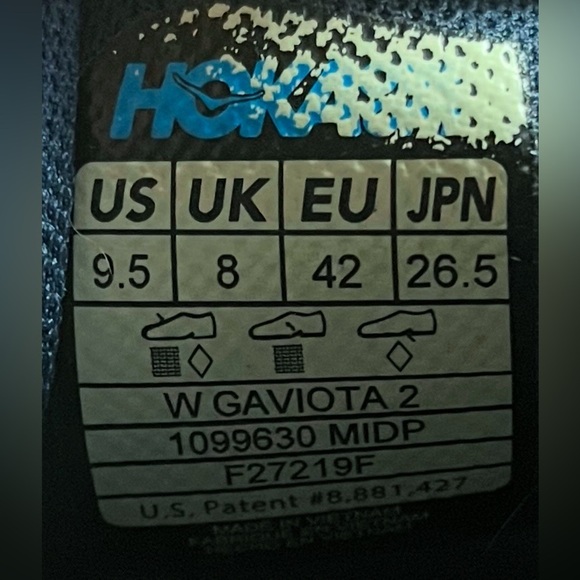 Hoka One One Gaviota 2 CUSHIONED Womens Size 9.5 Running Shoes Sneakers Blue - Picture 10 of 11